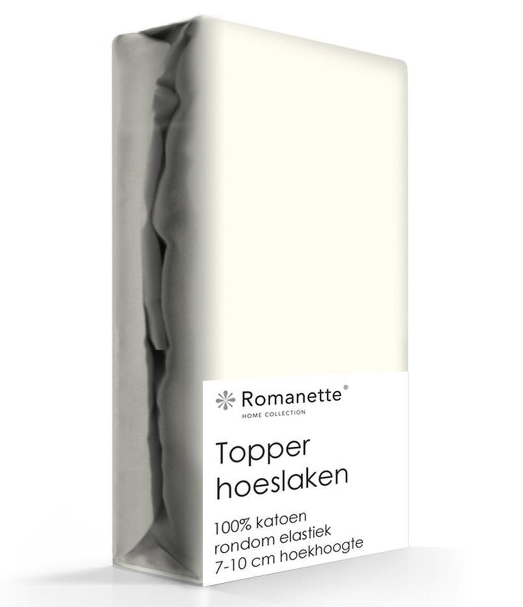 Luxe Verkoelend Katoenen Topper Hoeslaken - Ivoor