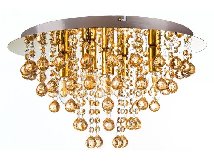 Nino Leuchten Plafonnier LONDON or poli\, avec suspension en verre or\, 63040545