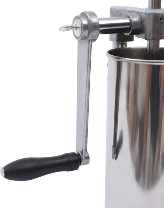 Selius Handmatige Worstvuller - Verticale Vlees Vulmachine - 3 Liter - Roestvrijstaal