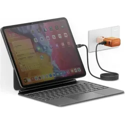 Energea Wall charger TravelGo Adapter 35 USB-A/USB-C 35W orange (35 W, 2 Ports), USB Ladegerät, Orange