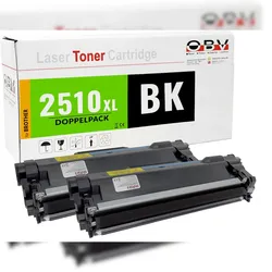 OBV Toner Doppelpack XL kompatibel zu Brother HL-L2865dw - Ersetzt TN-2510XL - 2x 3.000 Seiten
