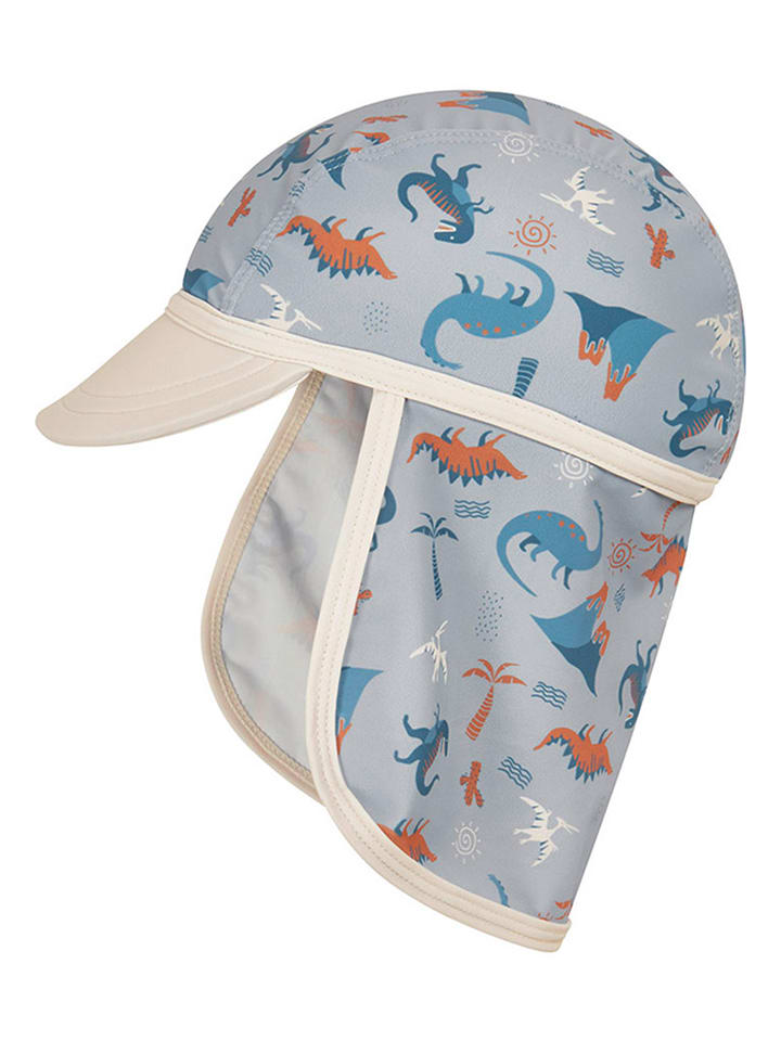 Playshoes Nackenschutzcap "Dino" in Hellblau - 53 cm