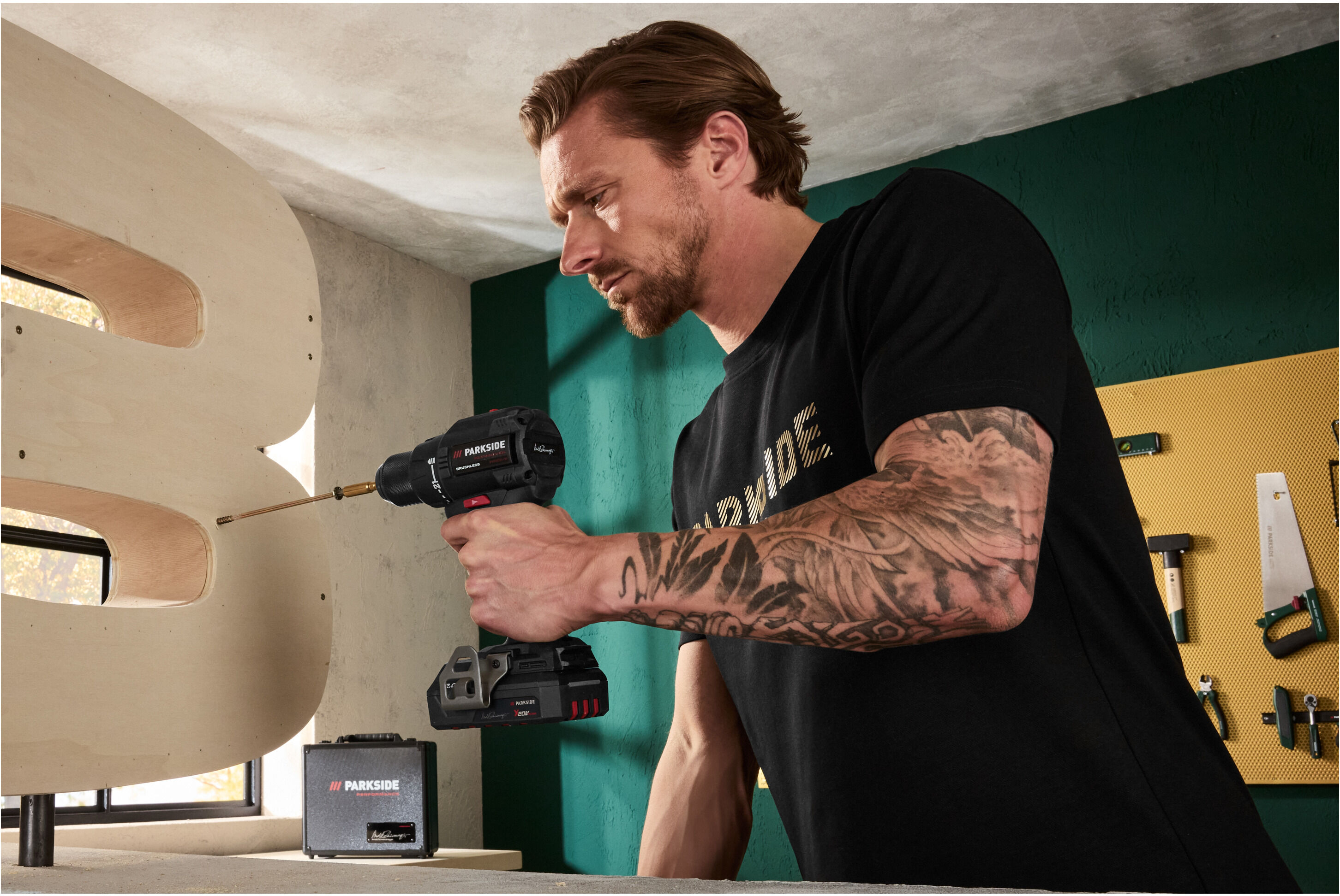 PARKSIDE PERFORMANCE® 20V Weltrekord Akku-Bohrschrauber »PPABSS 20 Li A1 - Arnold Schwarzenegger«, mit Akku und Ladegerät