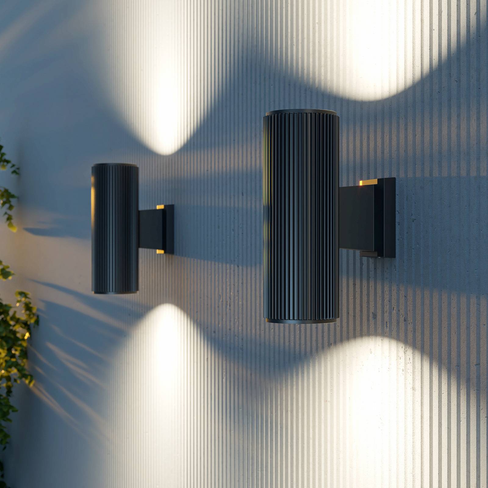 Maytoni Außenwandleuchte Rando, dimmbar, schwarz, Metall, Modern