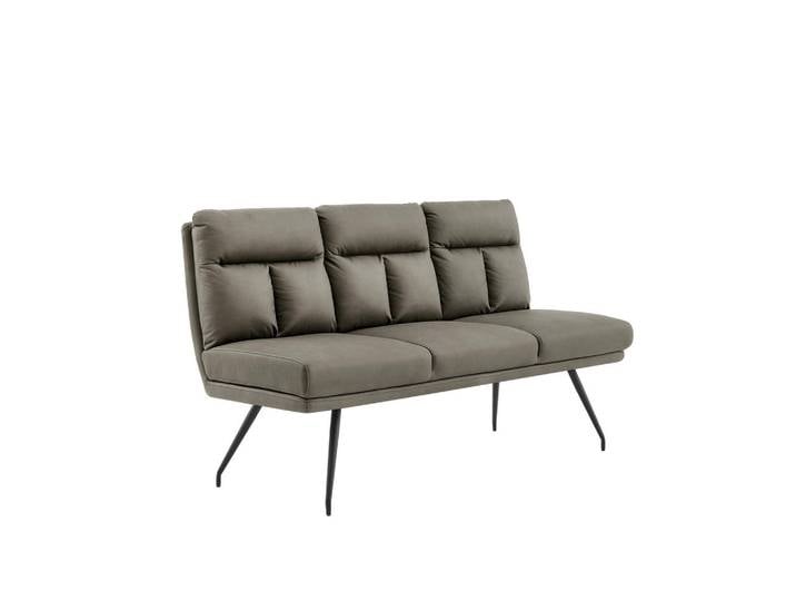 Novel Sitzbank, Schwarz, Taupe, Metall, 3-Sitzer, 180x91x68 cm, Esszimmer, Bänke, Sitzbänke