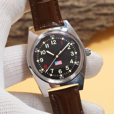 Perfect Picks Market PHANTOM Men Retro Mechanical Watch Stainless Steel, Waterproof, Military Design Manual Movement brown