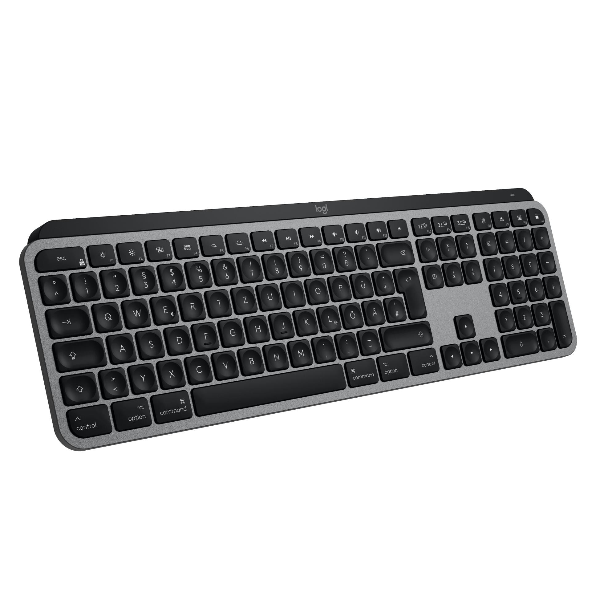 Logitech MX Keys S for Mac, Space Grey - Multi-Device-Tastatur für macOS und iPadOS 920-011623