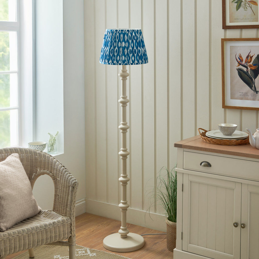 Heritage Hues Carnaby 158 H cm Traditional Floor Lamp Blue/White/White 158cm H X 35cm W X 35cm D