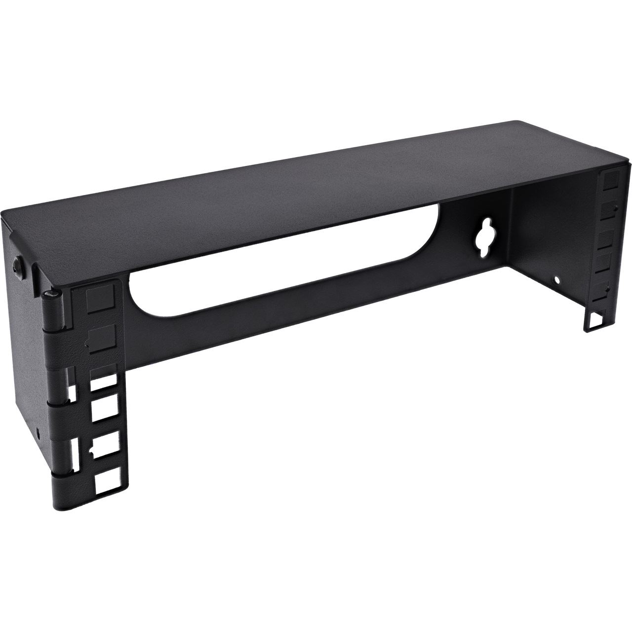 InLine 10" Mini Rack zur Wandmontage, 2HE, 7,6cm Tiefe, schwarz