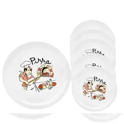 Van Well | 6er Set Pizzateller "Küchenchef", 30,0 cm, Farbiges Porzellan