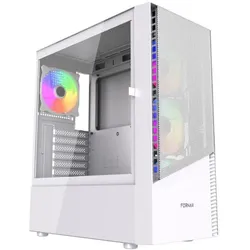 Gembird PC-Gehäuse Midi Tower Fornax 4300 ATX weiss (ATX), PC Gehäuse, Weiss