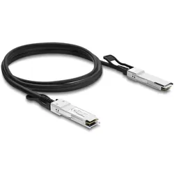 Delock Twinax Kabel QSFP+ Stecker zu QSFP+ Stecker 40 Gbps 3 m (3 m), Netzwerkkabel