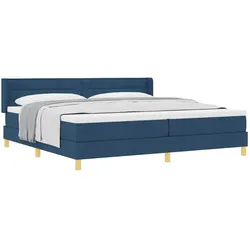 vidaXL, Boxspringbett, Boxspringbett Mit Matratze Stoff Blau (200 x 200 cm)