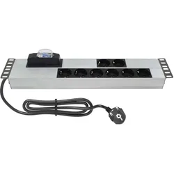 Rockstable 2HE 19 Zoll Rack 8-fache Steckdosenleiste Sicherung und Kurzschlussschutz - 4kW Leistung, USV Zubehör