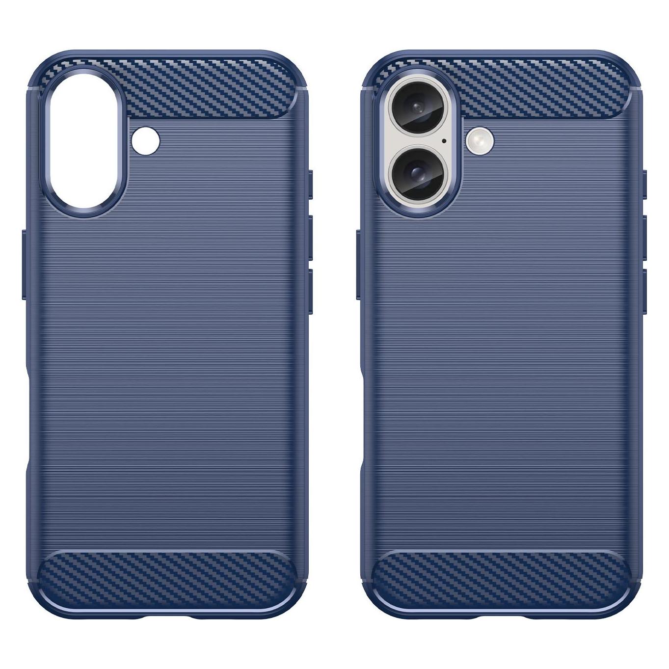 Hurtel Carbon Case for iPhone 16 Plus - Blue (Apple iPhone 16 Plus) (CARBON CASE IPHONE 16 PLUS BLUE)