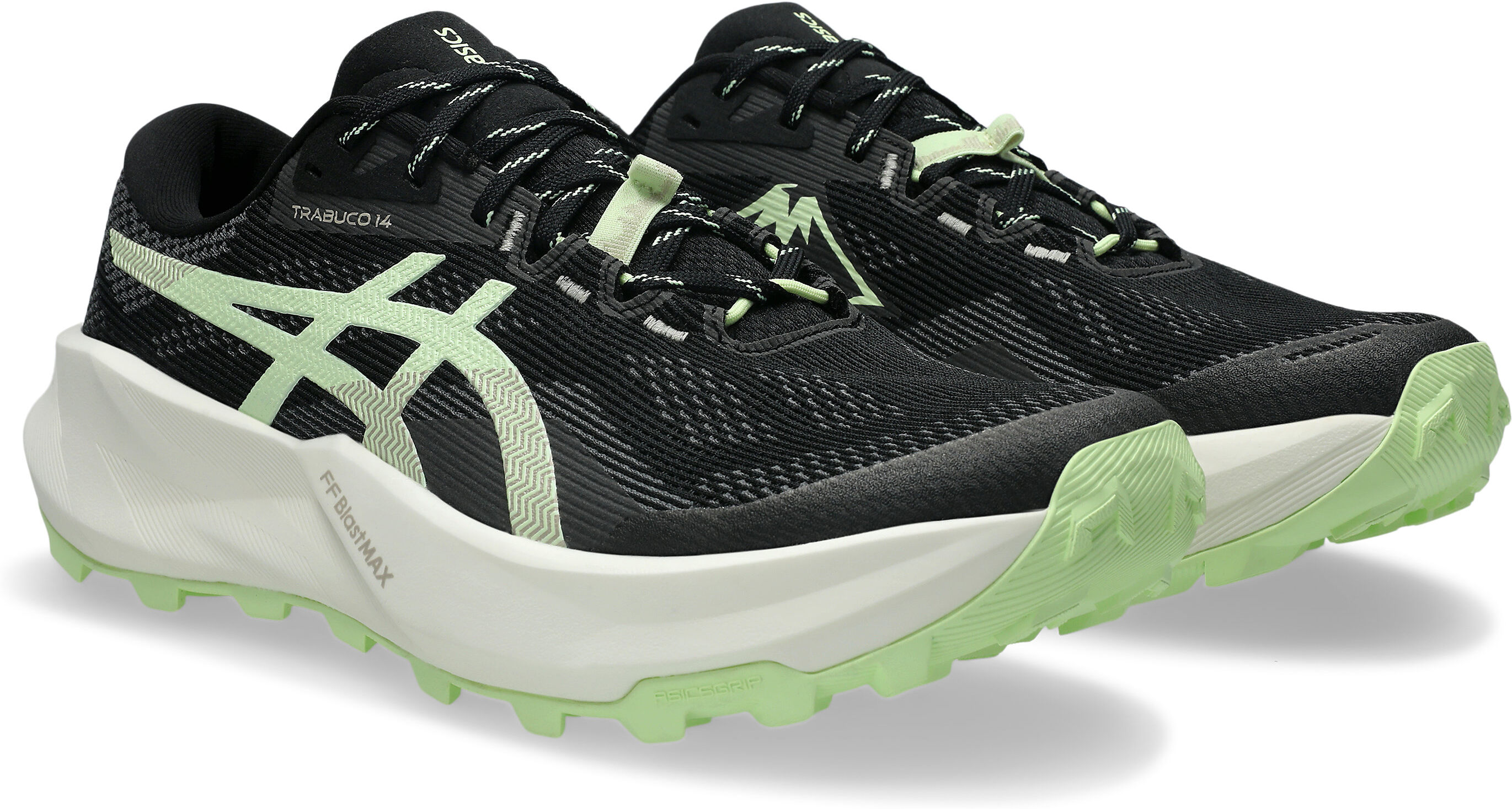 Asics "TRABUCO 14" profiliertes Laufsohlenprofil, mit Gummilaufsohle, mit Schnürung schwarz, illuminate gelb 47