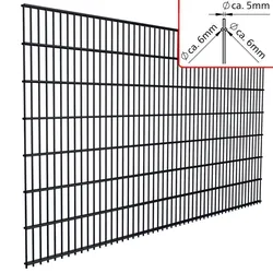 Fa-Bausysteme Doppelstabmatte 6/5/6 Feuerverzinkt Höhe: 1830 mm