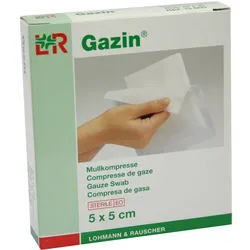 Gazin Kompresse 5x5cm 8Fach Steril 10 ST