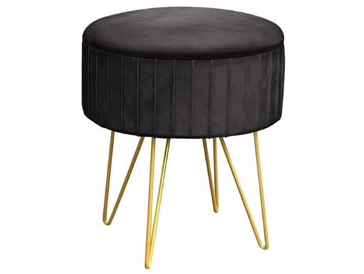 Hocker POLARIS 36x36x43cm stoff schwarz