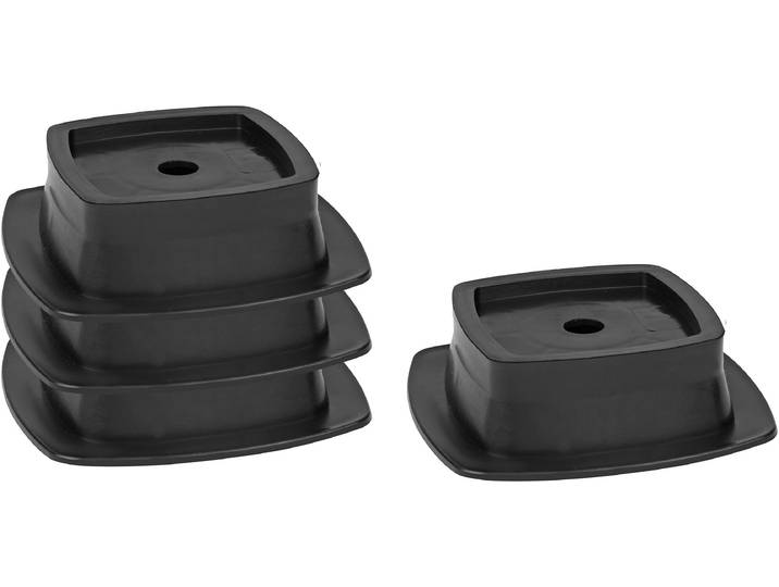 Anhänger-Abstellstütze CALIMA Stützplatten stapelbar 4 Stk. , schwarz, B:15cm H:5cm T:15cm, Abstellstützen, Anhänger-Abstellstütze