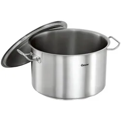 Bartscher Kochtopf Edelstahl 16 Liter mit Deckel silber, 35.5x27x44.3 cm
