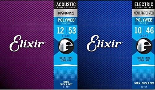 Elixir 11050 Polyweb 80/20 Bronze 12-53 Light