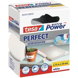 tesa, Klebeband, 56343-00035-03 Briefpapier-Klebeband 2,75 m Weiss (38 mm)