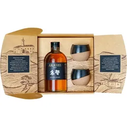 Whisky Akashi - Meisei - Geschenkset 2 Gläser en Porcelaine - 0.5L