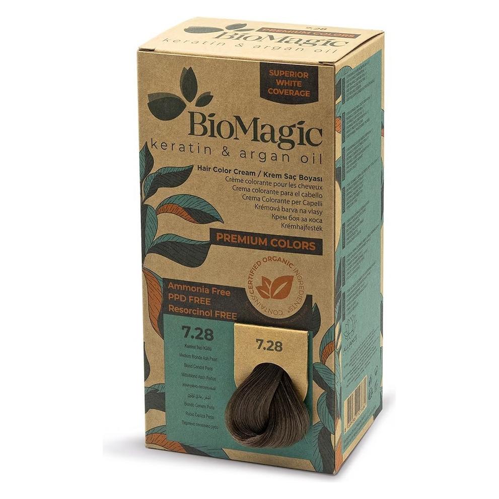 Biomagic Haarfarbe Ash Pearl Mittelblond (7.28) 170 ml (Mittelblond) (78929341)
