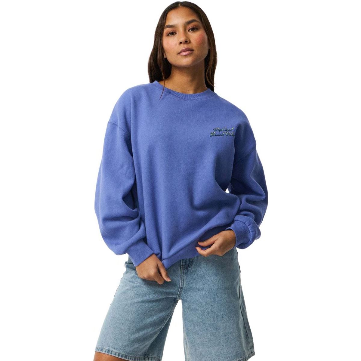 RipCurl Beach Vibe Heritage Crew mid blue (8962) 2XS 0EMWFL-8962-2XS