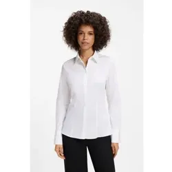 HUGO für Damen. 50554568 Slim Fit Twill Hemd weiß (40), Lässig, Baumwolle, Klassisch, Langarm