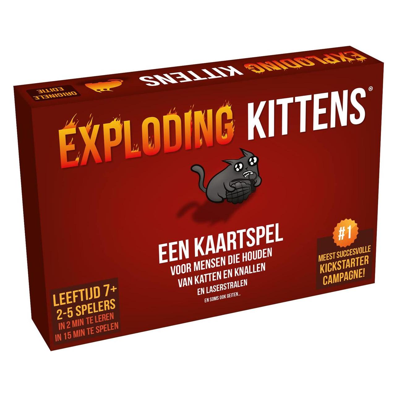 Asmodée Exploding Kittens NL - Kartenspiel - EIN Partyspiel voller Humor! - 7+ - 2-5 Spieler (Niederländisch, 2 - 5 Spieler) (2010022)