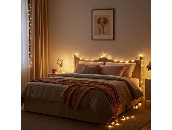 LED Lichterkette, warmweiss - 7,2m, 96 LEDs, Timer & 7 Licht-Effekte