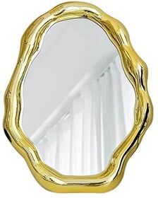 Fusion Finds INS Irregular Standing Mirror Light Luxury Folding Desktop Makeup Mirror Decorative Widely Use Clouds Vanity Mirror Home Decor gold