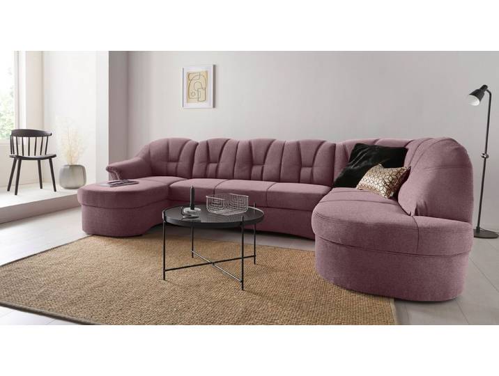 DOMO collection Wohnlandschaft Papenburg elegand & zeitlos, viel Platz, Breite 297cm, U-Form, in großer Farbvielfalt, wahlweise Bettfunktion, frei im Raum stellbar
