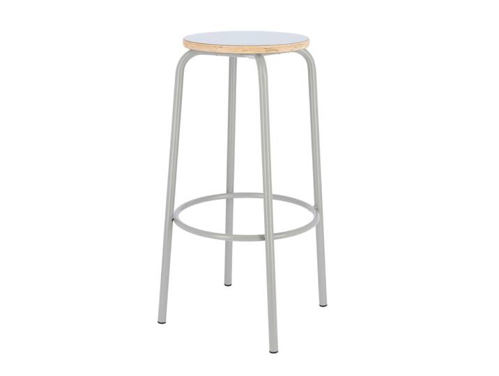 Jan Kurtz Barhocker PARIS, Gestell: Stahlrohr taupe RAL 7030