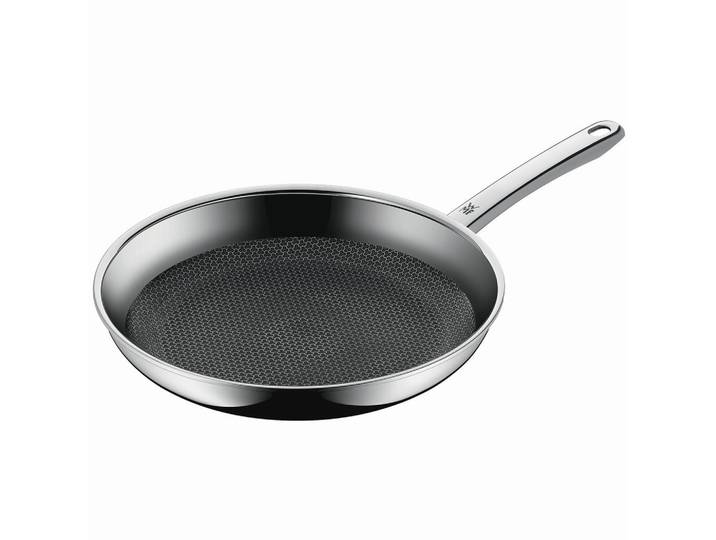 WMF Bratpfanne, Schwarz, Edelstahlfarben, Metall, rund, backofengeeignet, kratzfest, antihaftbeschichtet, ergonomischer Griff, Kochgeschirr, Pfannen, Bratpfannen