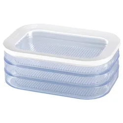 MEPAL Vorratsdose Modula Aufschnitt 550ml 3er-Set - weiß