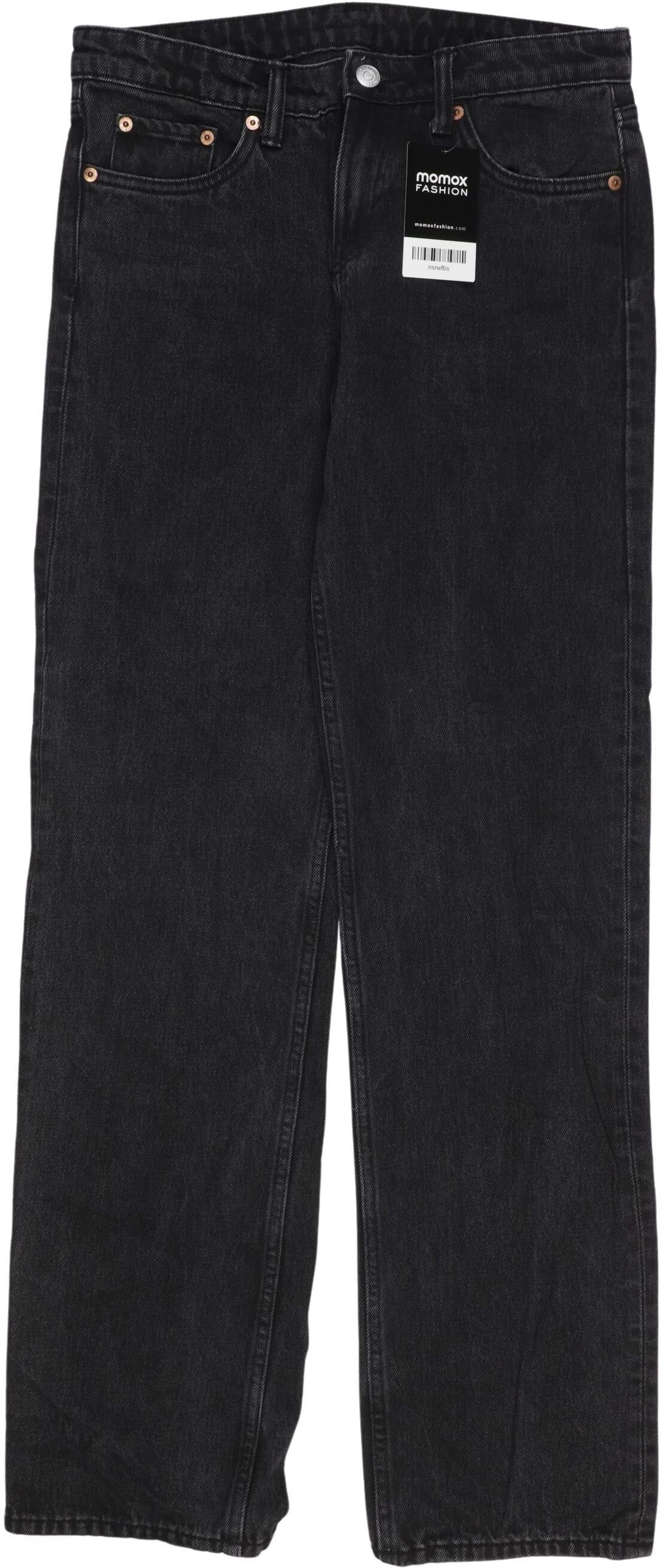 Weekday Damen Jeans, Schwarz, Gr. W26, Baumwolle - Second Hand