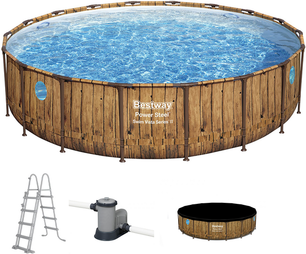 Bestway Power Steel Swim Vista 56977 - Ø549x122 cm - Piscina Rotonda