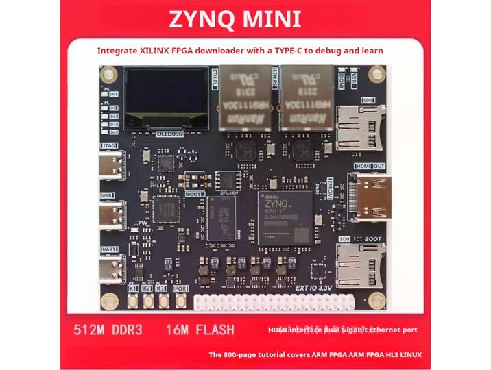 Carte de développement FPGA, carte de développement ZYNQ, ZYNQ 7010, ZYNQ 7020, Xilinx, ports réseau double Gigabit