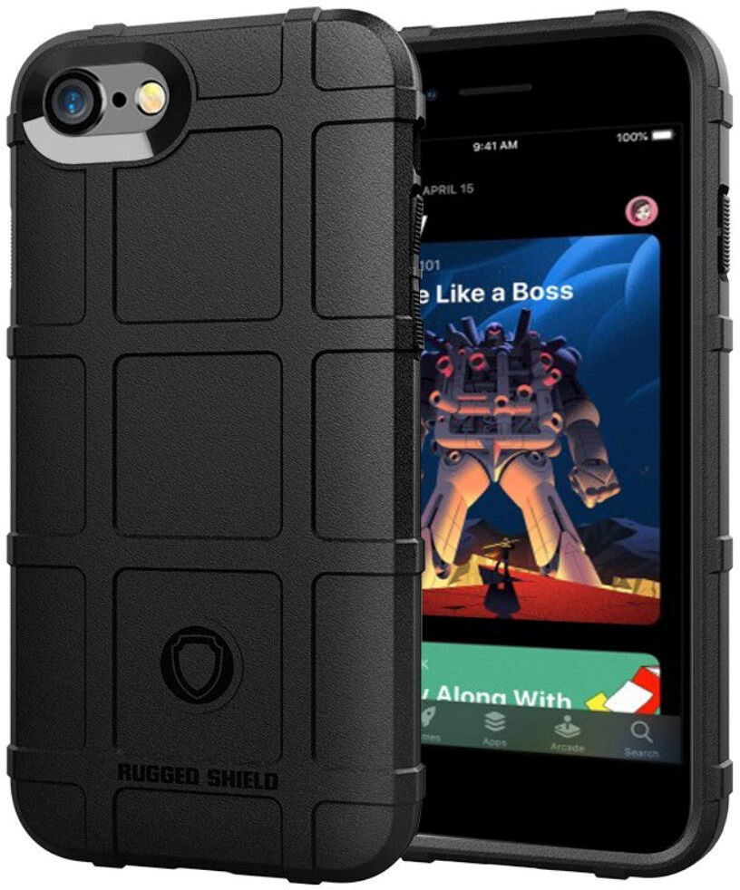 INCOVER iPhone SE (2022 / 2020) / 8 / 7 Cover Rugged Shield Series - Sort