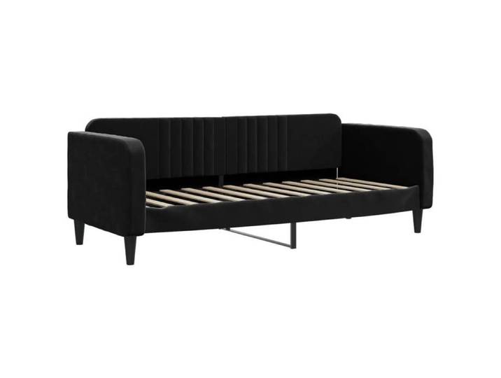 Promotion d'octobre  Cadre de lit/Lit de repos sans matelas - noir 80x200 cm velours FR13477