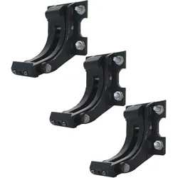 3er-Set Wandhalterung für Markise H124, Wandkonsole Wandmontage Adapter ~ anthrazit
