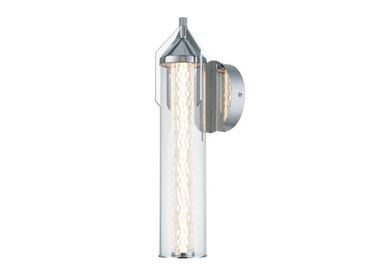 Applique Murale Aluminium, Acier, Verre transparent Chrome Poli