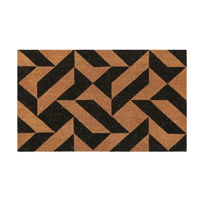 Fußmatte WECON HOME "Mainstage", beige (natur,schwarz), B:40cm H:18mm L:60cm, Kokos, Teppiche, Fußmatte, rutschfest, robust, innen, Außenbereiche überdacht, schwer