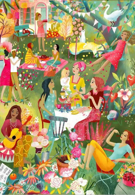 Pieces & Peace Puzzel Groot Zomerfeest in de Tuin - 1000-delige puzzel