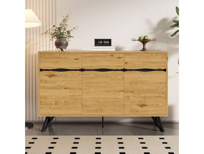Buffet 3 portes - TANANT - Moderne - Bois - Espace de rangement - Design scandinave