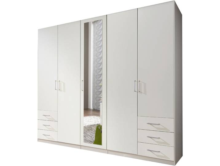 Kleiderschrank Foley weiss Holzwerkstoff B 225 cm