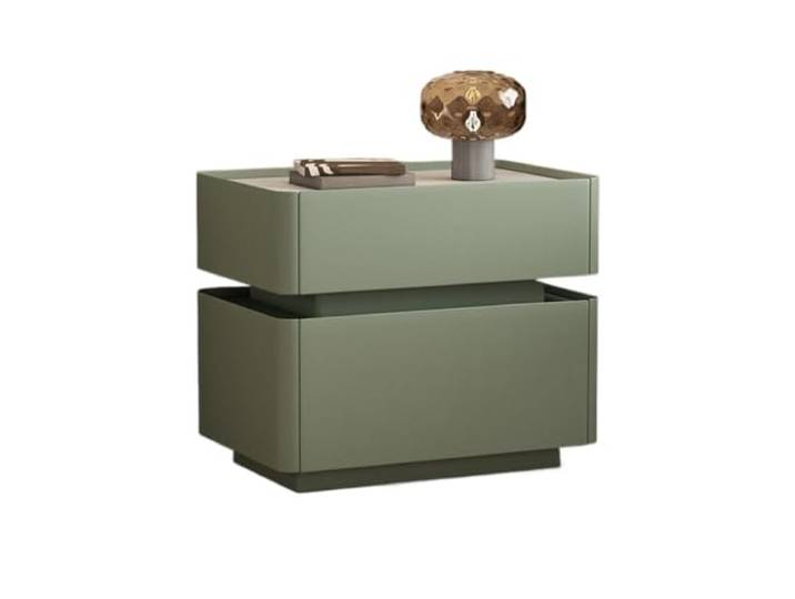 Nachttisch Nachttisch aus massivem Holz, cremefarben, minimalistisches Schlafzimmer Nachttisch ﻿(Green,Groß)